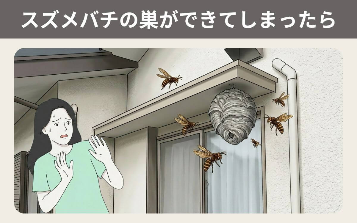 スズメバチの巣ができてしまったら