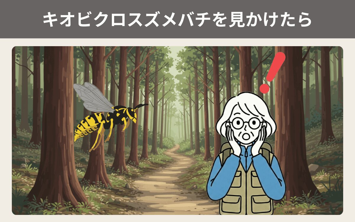 キオビクロスズメバチを見かけたら