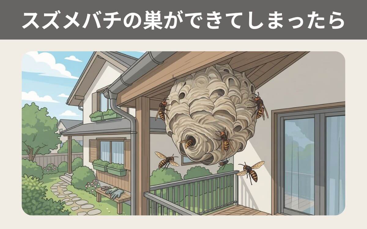 スズメバチの巣ができてしまったら