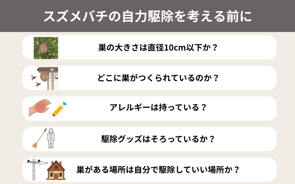 スズメバチの自力駆除を考える前に 1