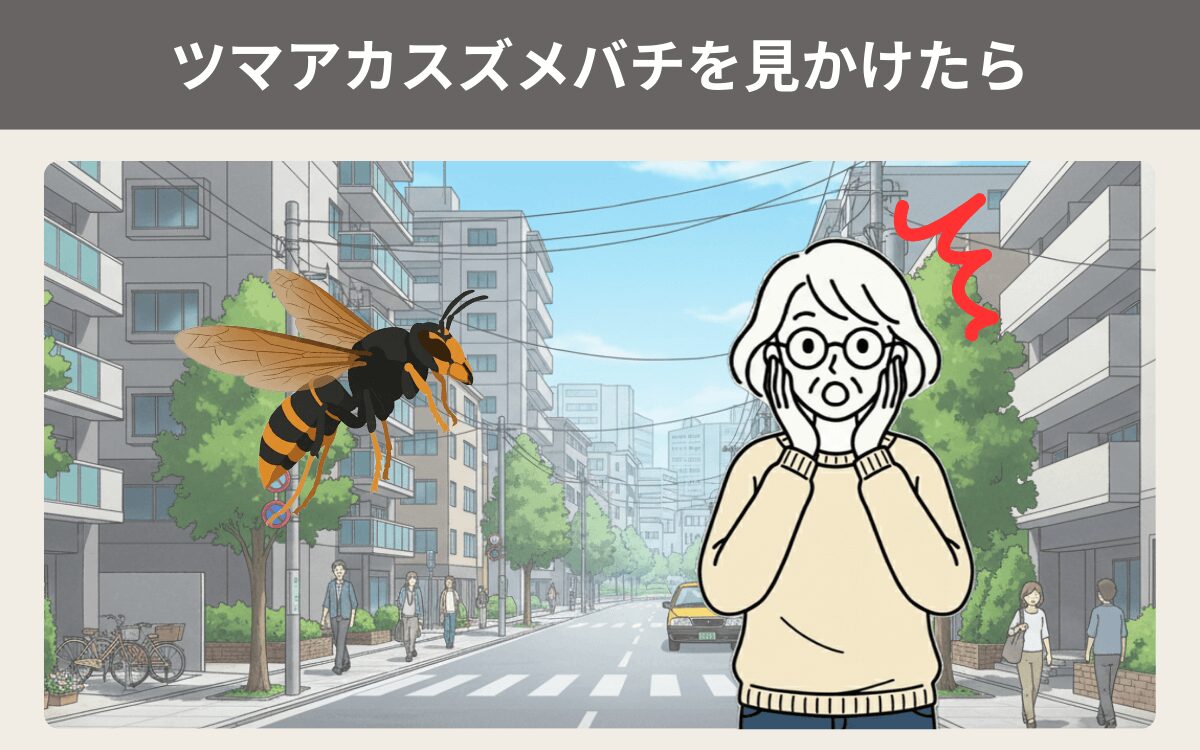 ツマアカスズメバチを見かけたら