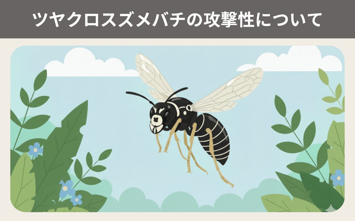 ツヤクロスズメバチの攻撃性について