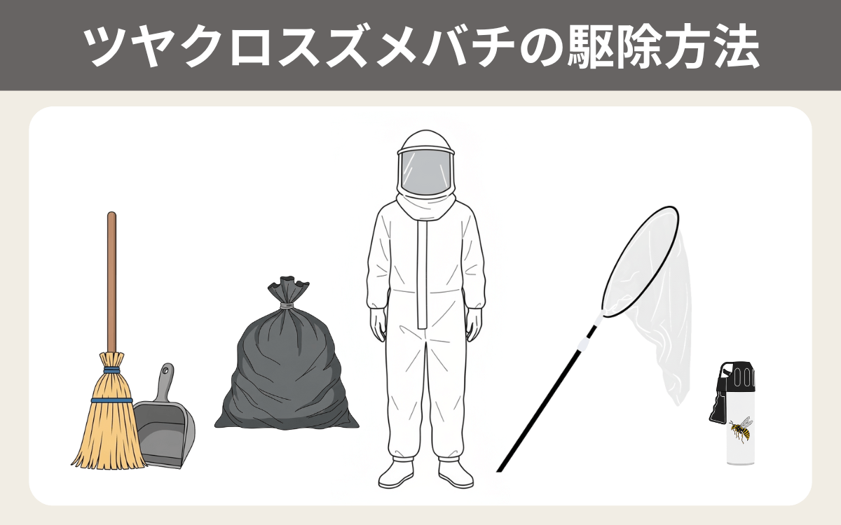 ツヤクロスズメバチの駆除方法