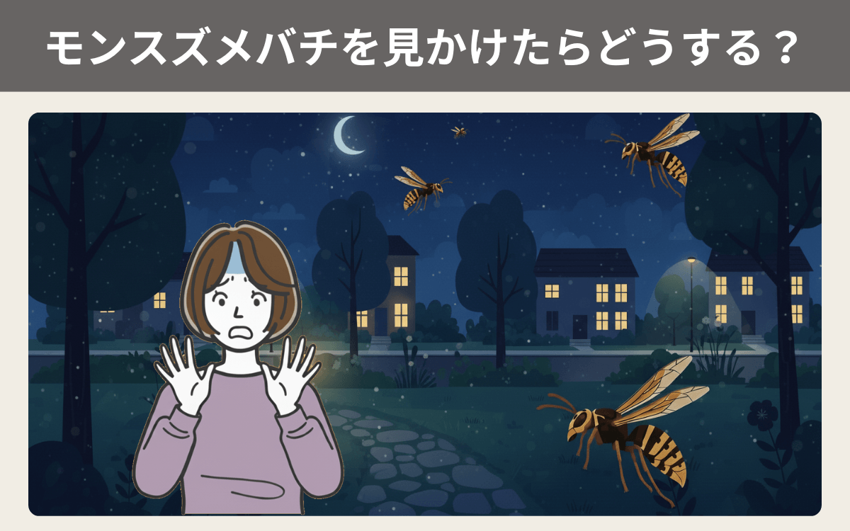 モンスズメバチを見かけたらどうする？