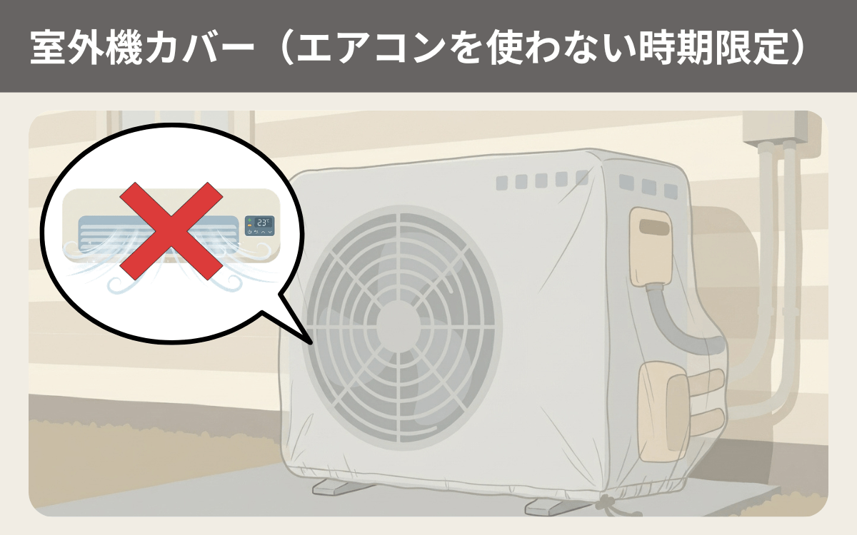 室外機カバー（エアコンを使わない時期限定）