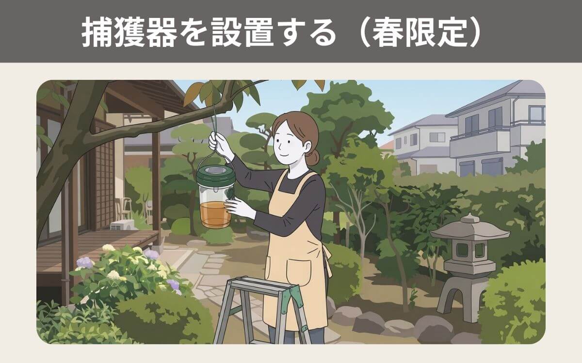 捕獲器を設置する（春限定）