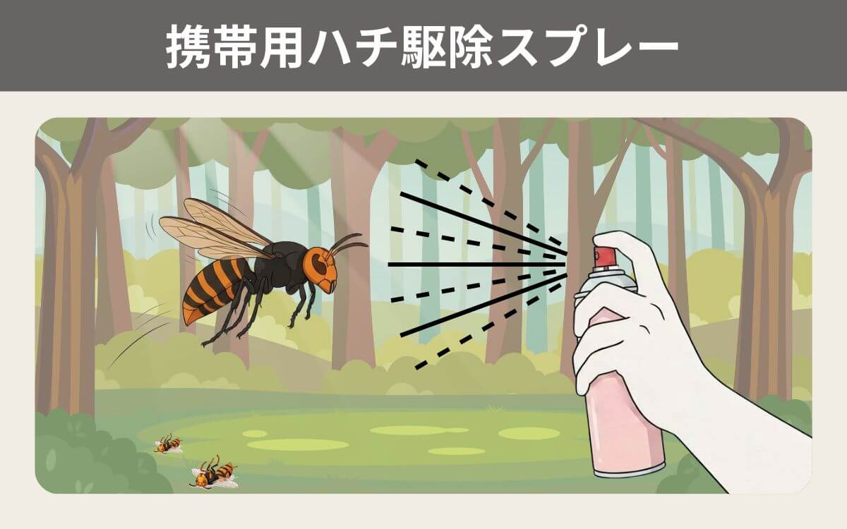 携帯用ハチ駆除スプレー