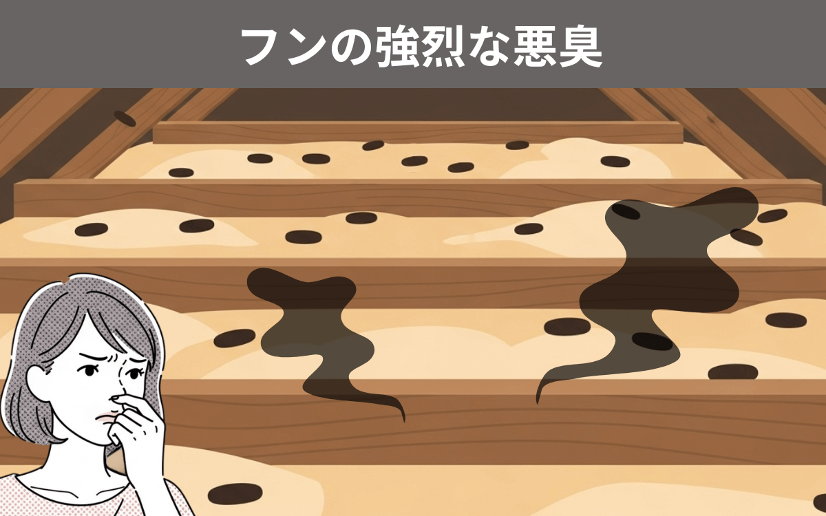 ドブのような悪臭がする