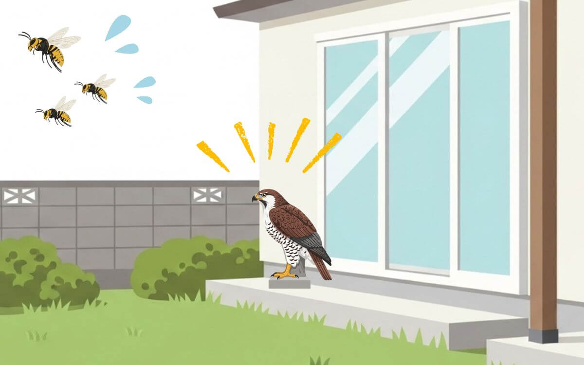 ハチ駆除業者から見た天敵の鳥グッズの活用