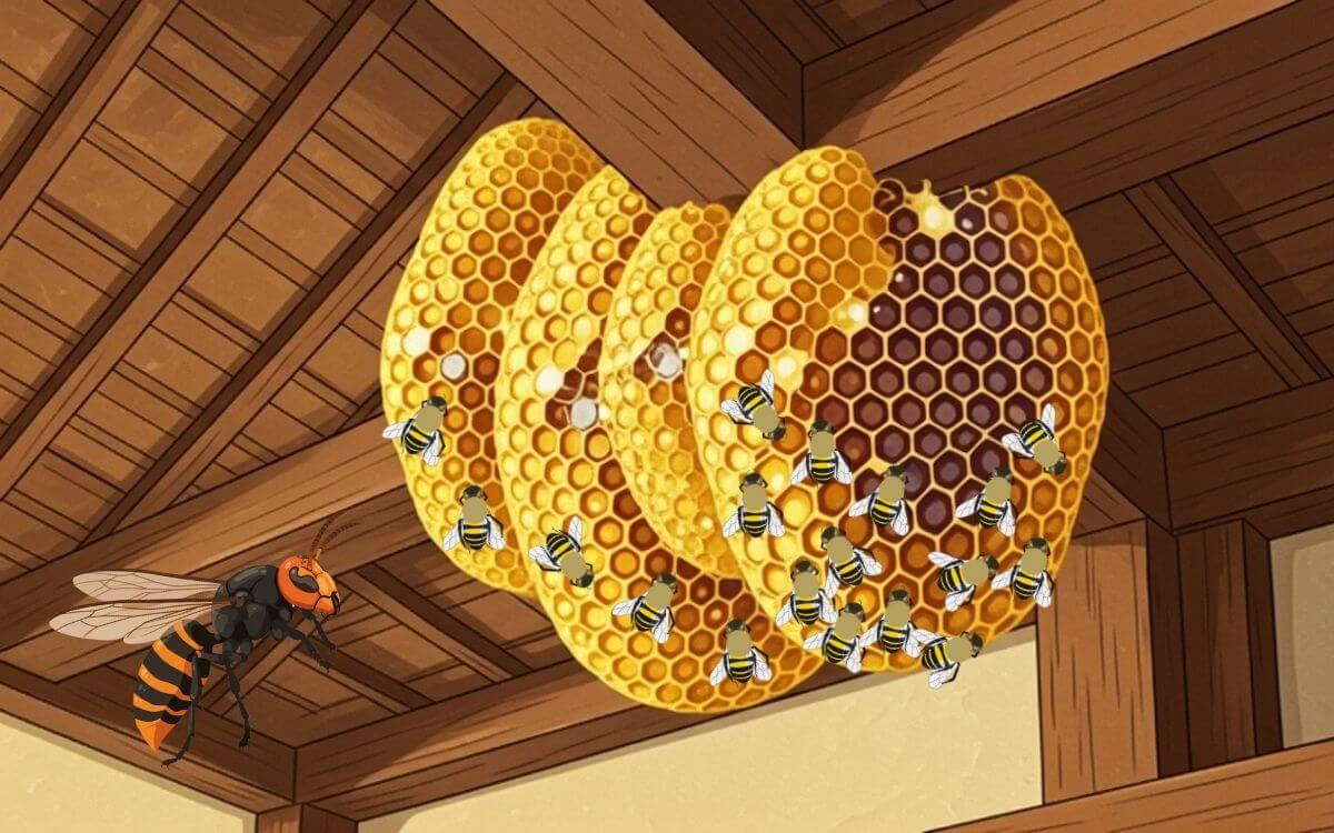 スズメバチとミツバチはお互い天敵になる？