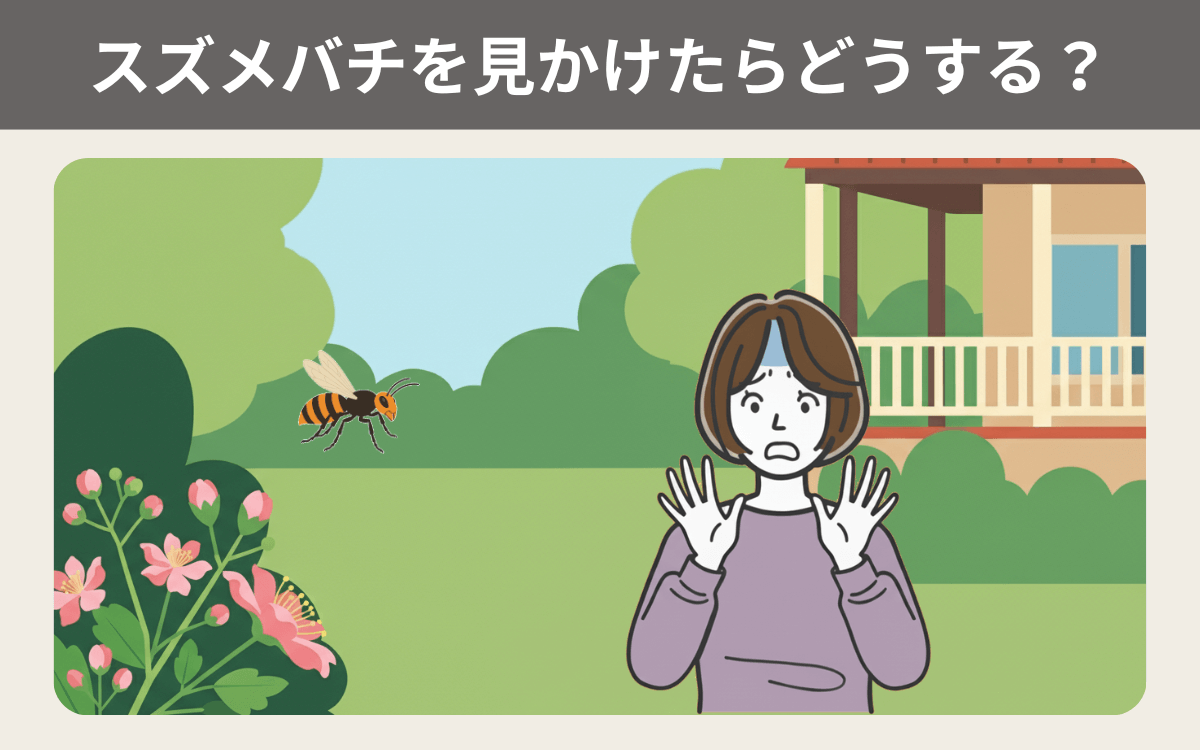 スズメバチを見かけたらどうする？