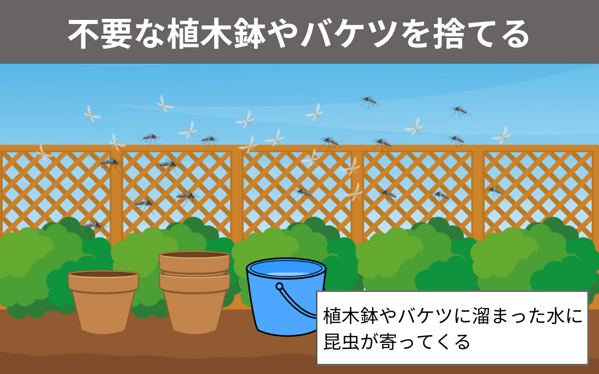 不要な植木鉢やバケツを捨てる