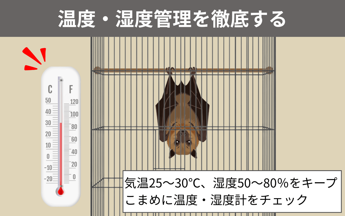 温度・湿度管理を徹底する