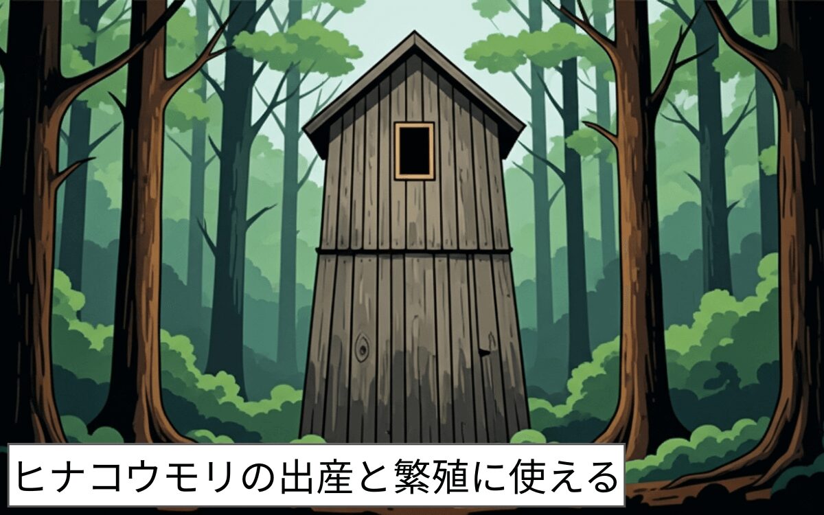 コウモリ小屋の設置