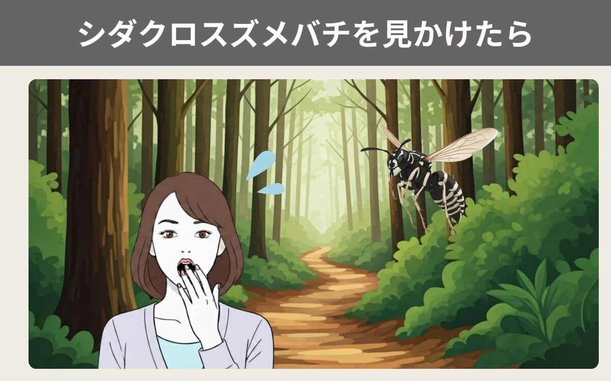 シダクロスズメバチを見かけたら