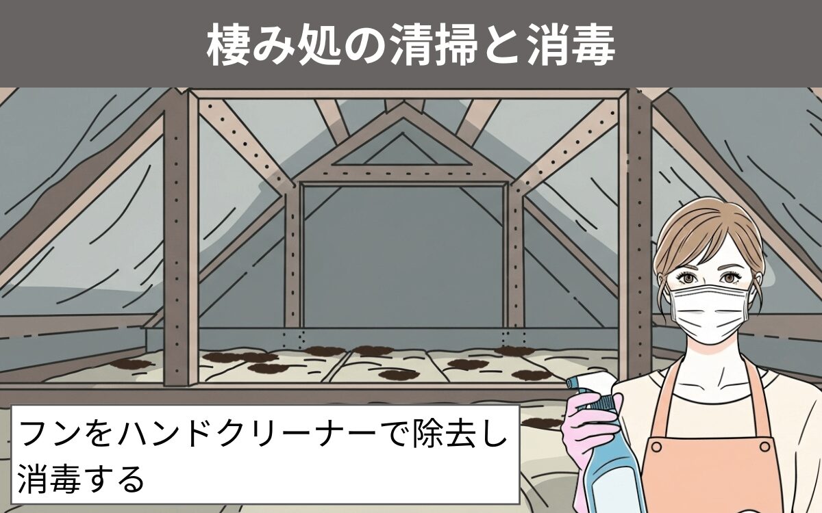 棲み処の清掃と消毒