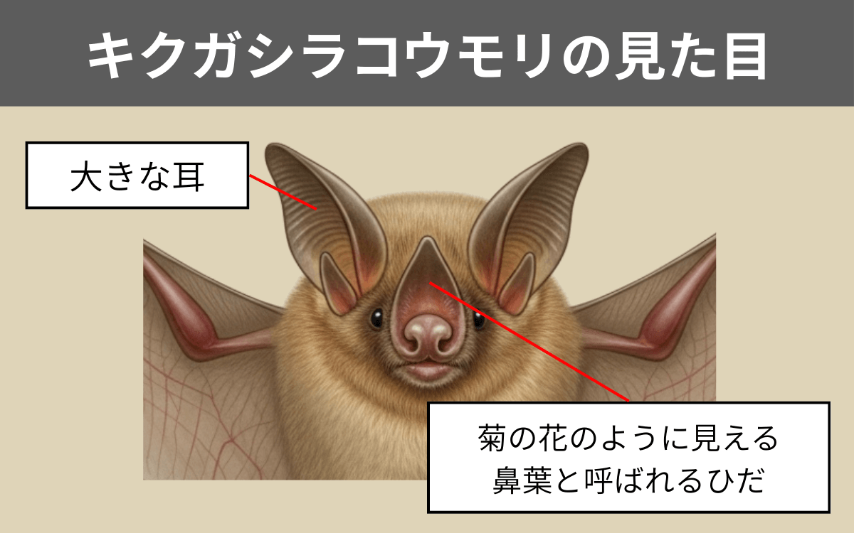 キクガシラコウモリの見た目