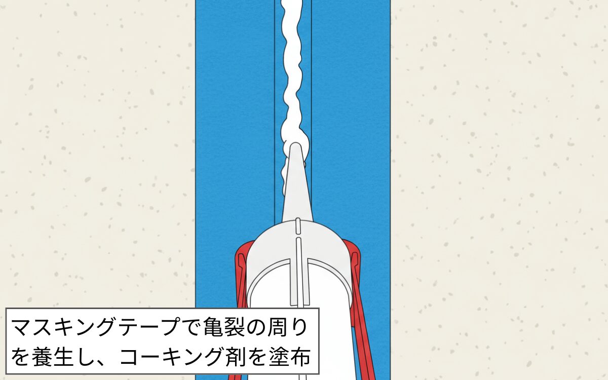 【封鎖方法②】屋根・外壁の亀裂 コーキング剤