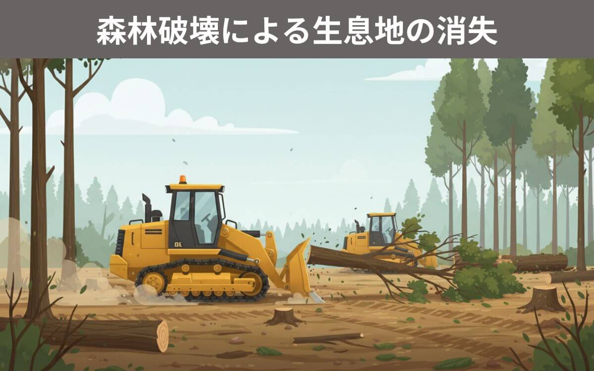 森林破壊による生息地の消失