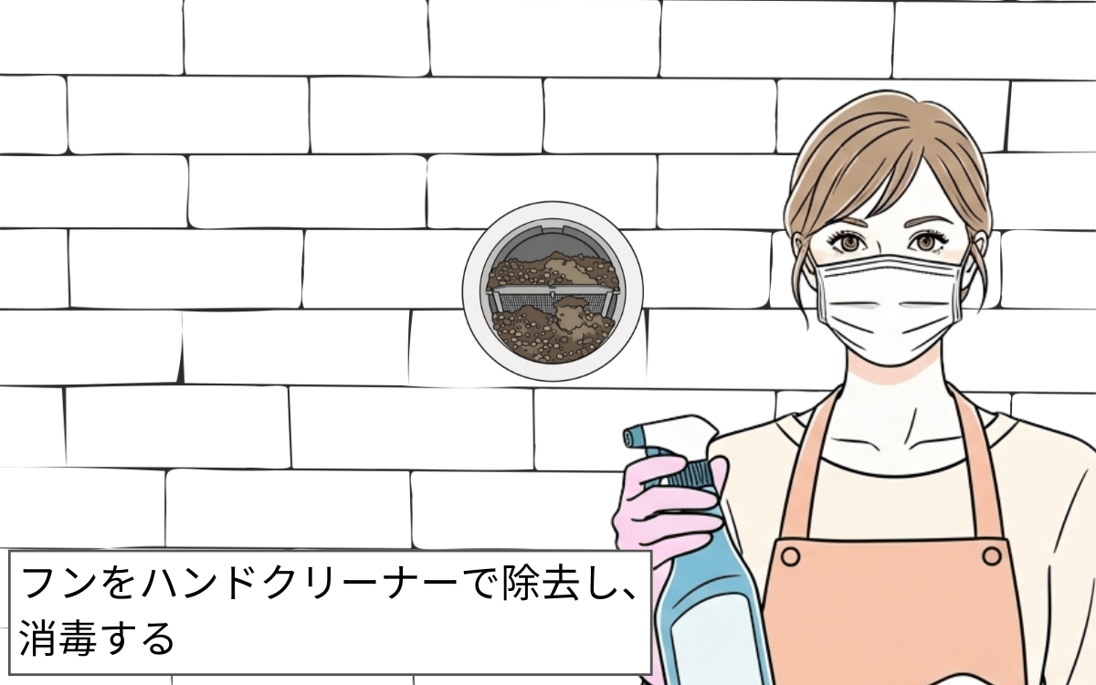 駆除手順④巣の清掃と消毒