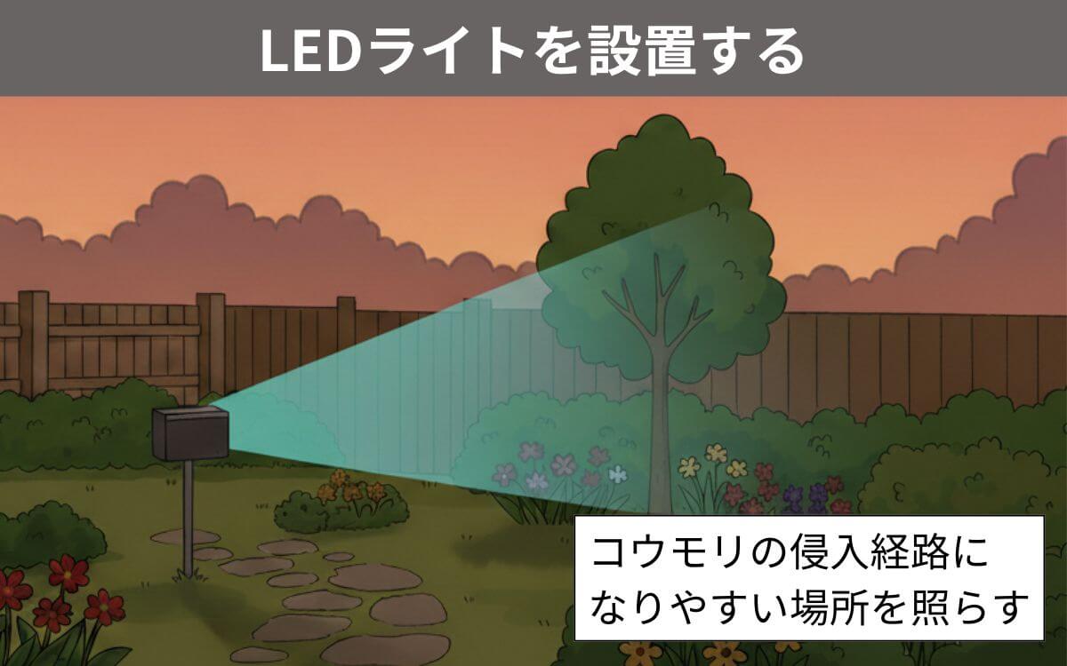 LEDライトを設置する