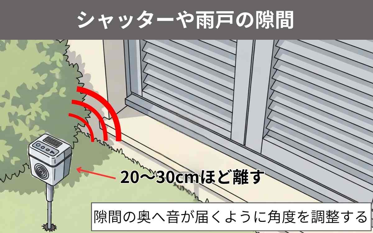 シャッターや雨戸の隙間
