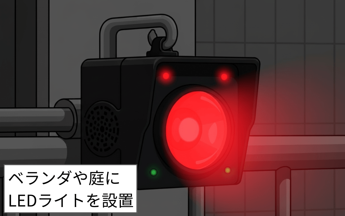 ベランダや庭にLEDライトを設置