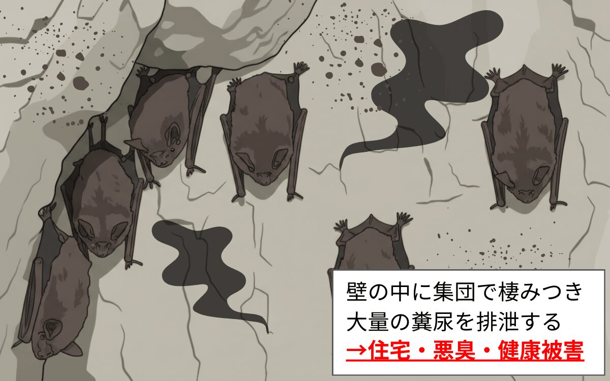 壁の中でコロニーをつくられる