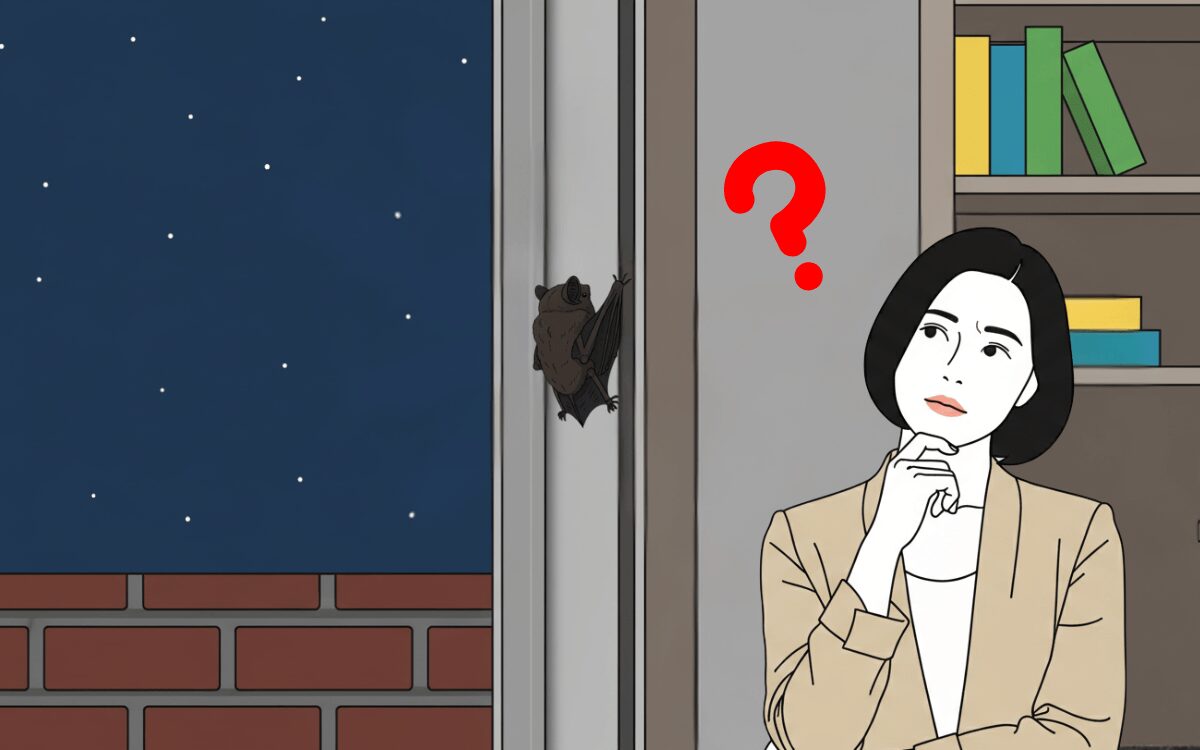 壁の中にこうやってアブラコウモリが侵入する！