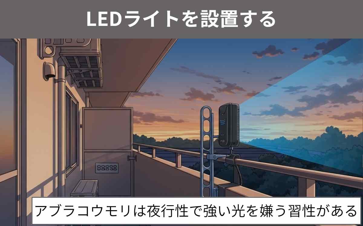 LEDライトを設置する