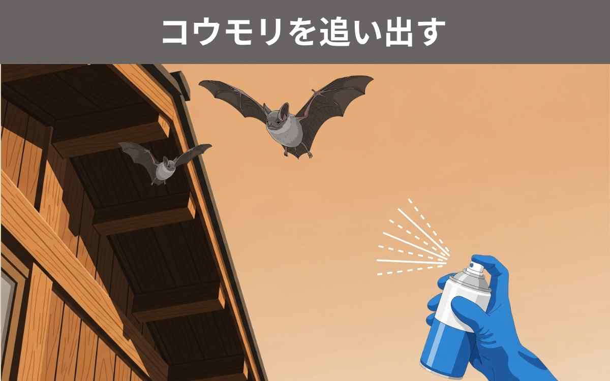 コウモリを追い出す