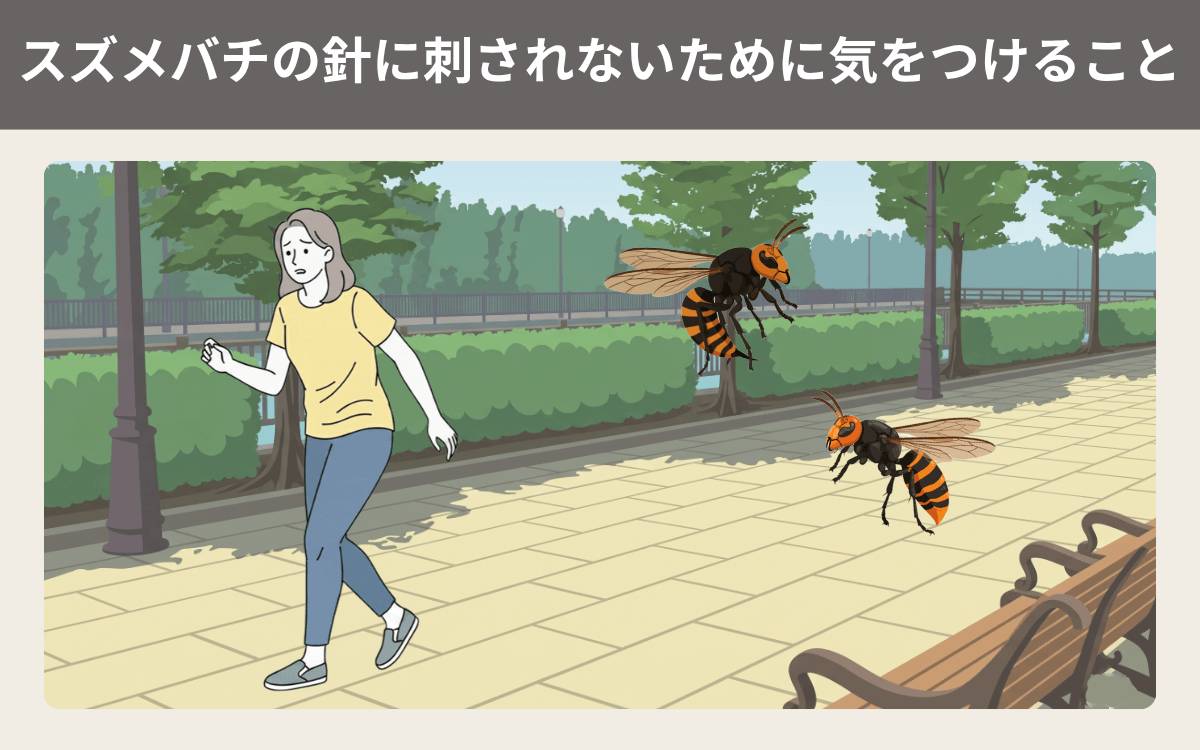 スズメバチの針に刺されないために気をつけること