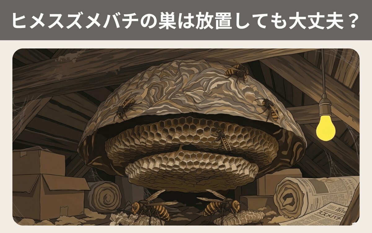 ヒメスズメバチの巣は放置しても大丈夫？