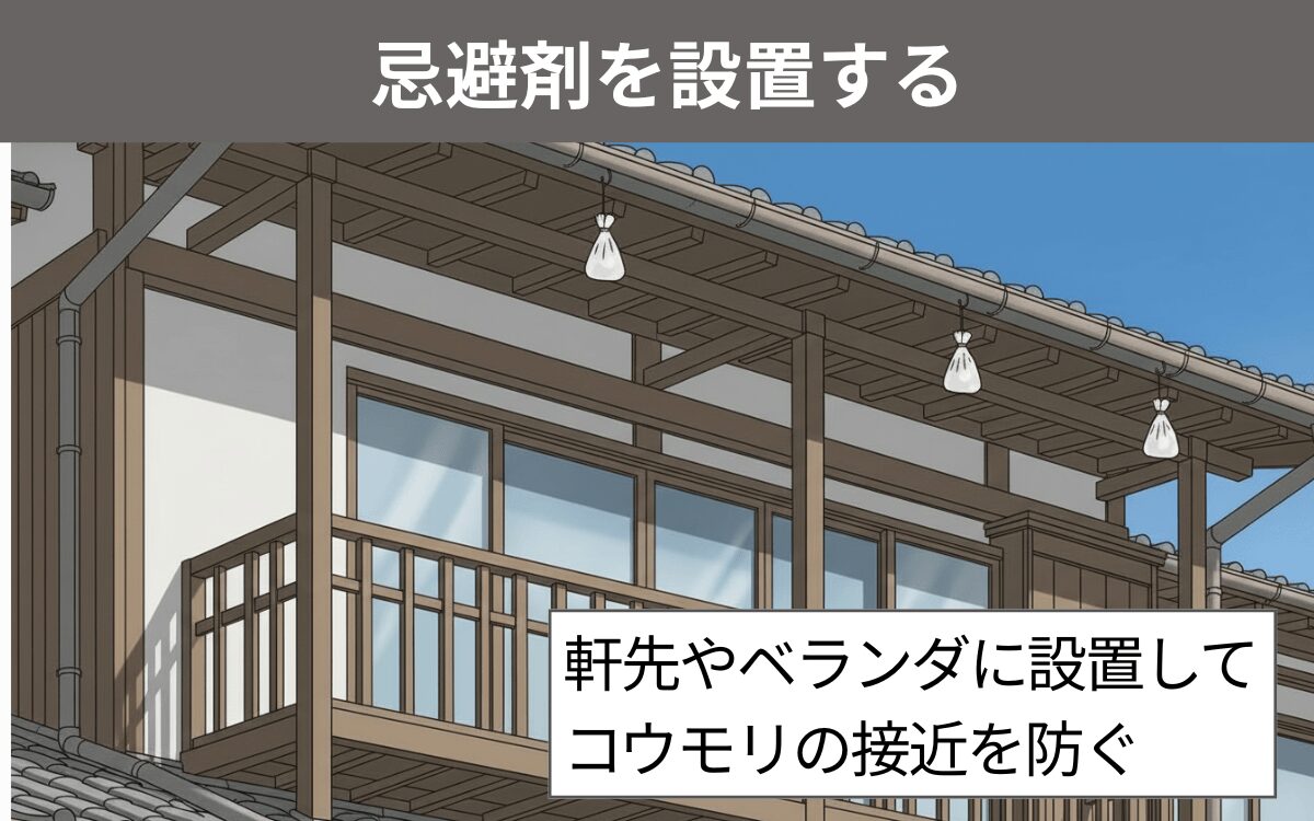 置き型・吊るし型・ジェル型の忌避剤を設置する 1
