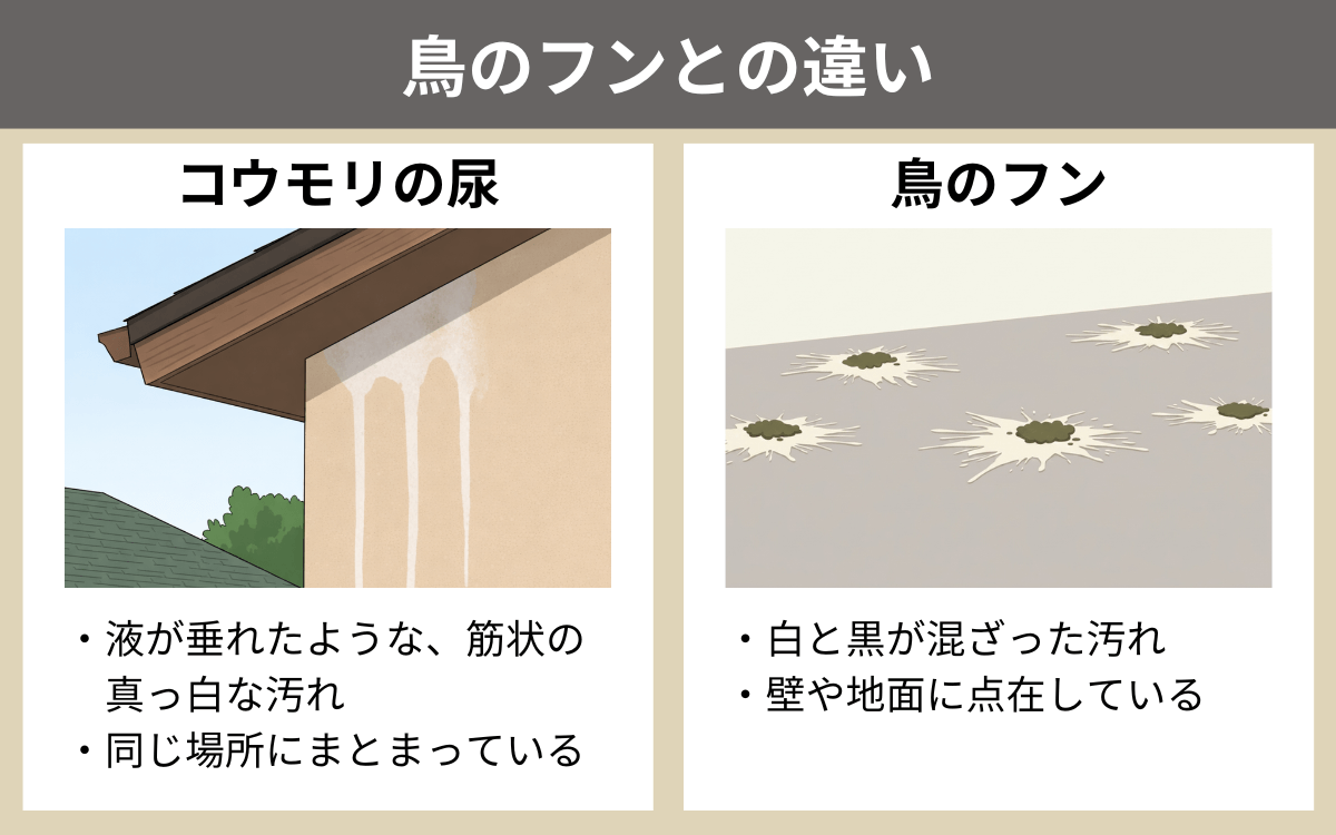 鳥のフンとの違い