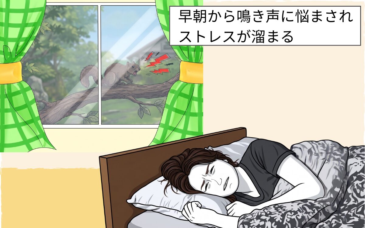 もっとも鳴き声がうるさいのは日の出1時間後～2時間後
