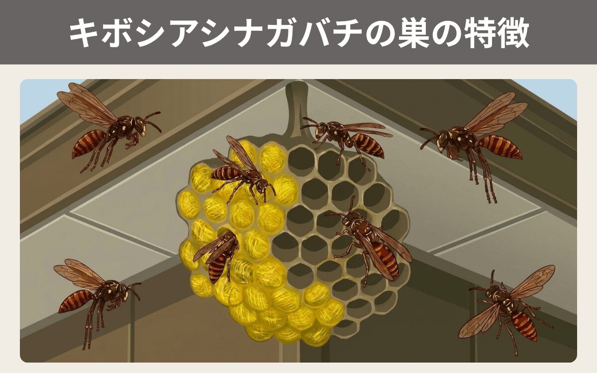 キボシアシナガバチの巣の特徴