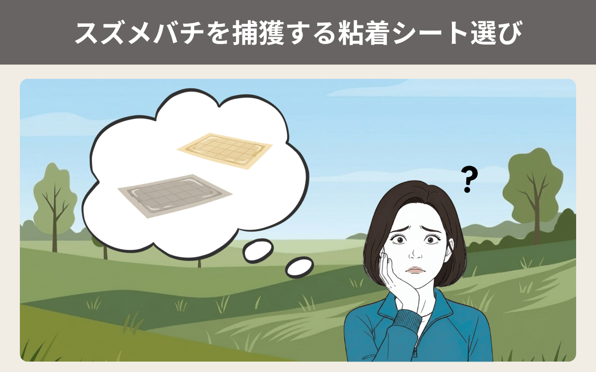 スズメバチを捕獲する粘着シート選び