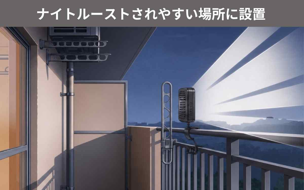 ナイトルーストされやすい場所に設置