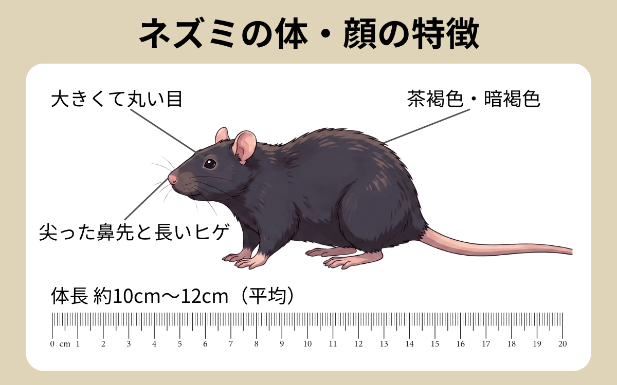 ネズミの体・顔の特徴 1