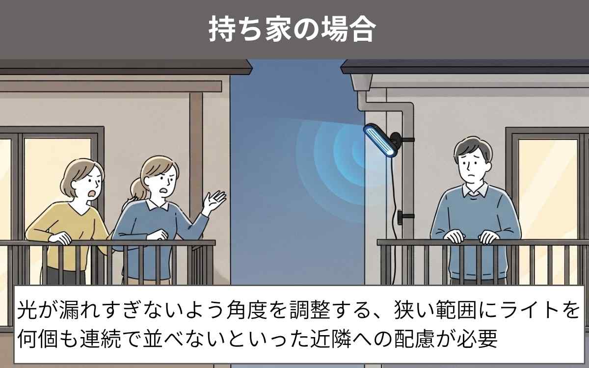 持ち家の場合も近隣に配慮
