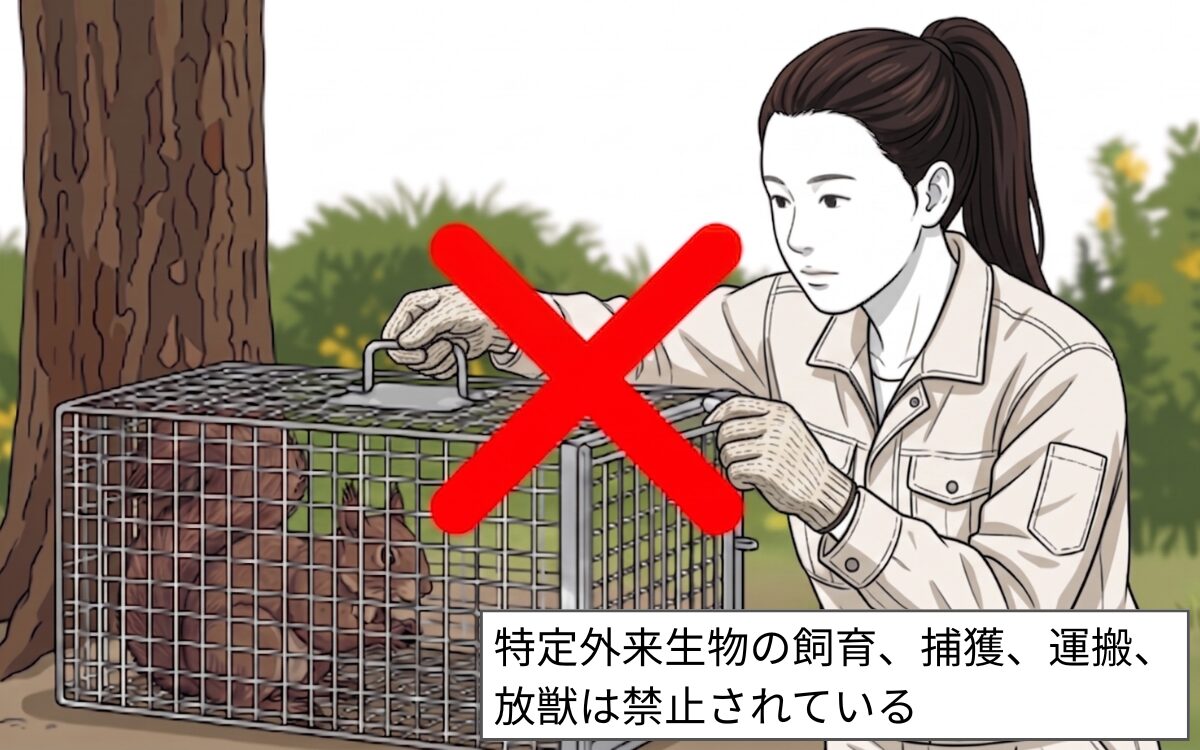 捕まえて持ち帰る・移動させる