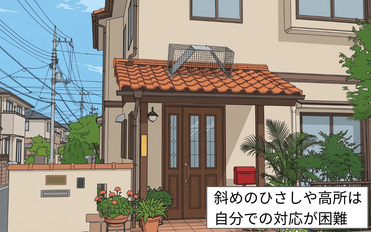 罠の設置場所③ひさしの上