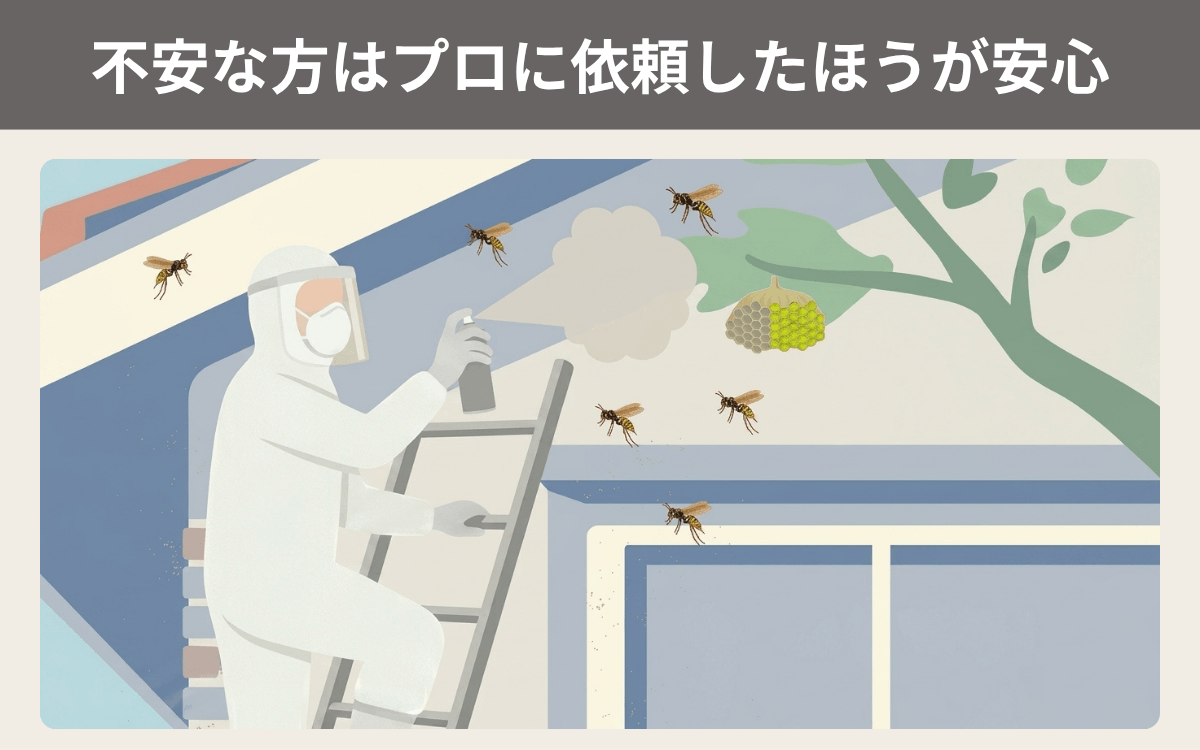 自分で駆除をするのが不安な方はプロに依頼したほうが安心