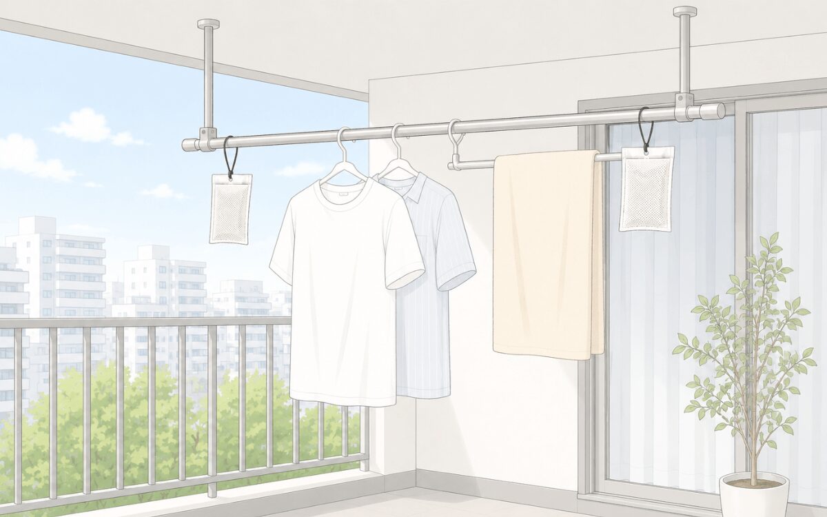 コウモリ忌避剤を設置する