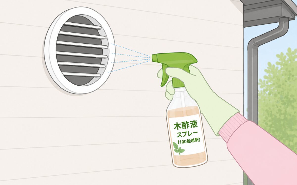 木酢液スプレーの散布場所