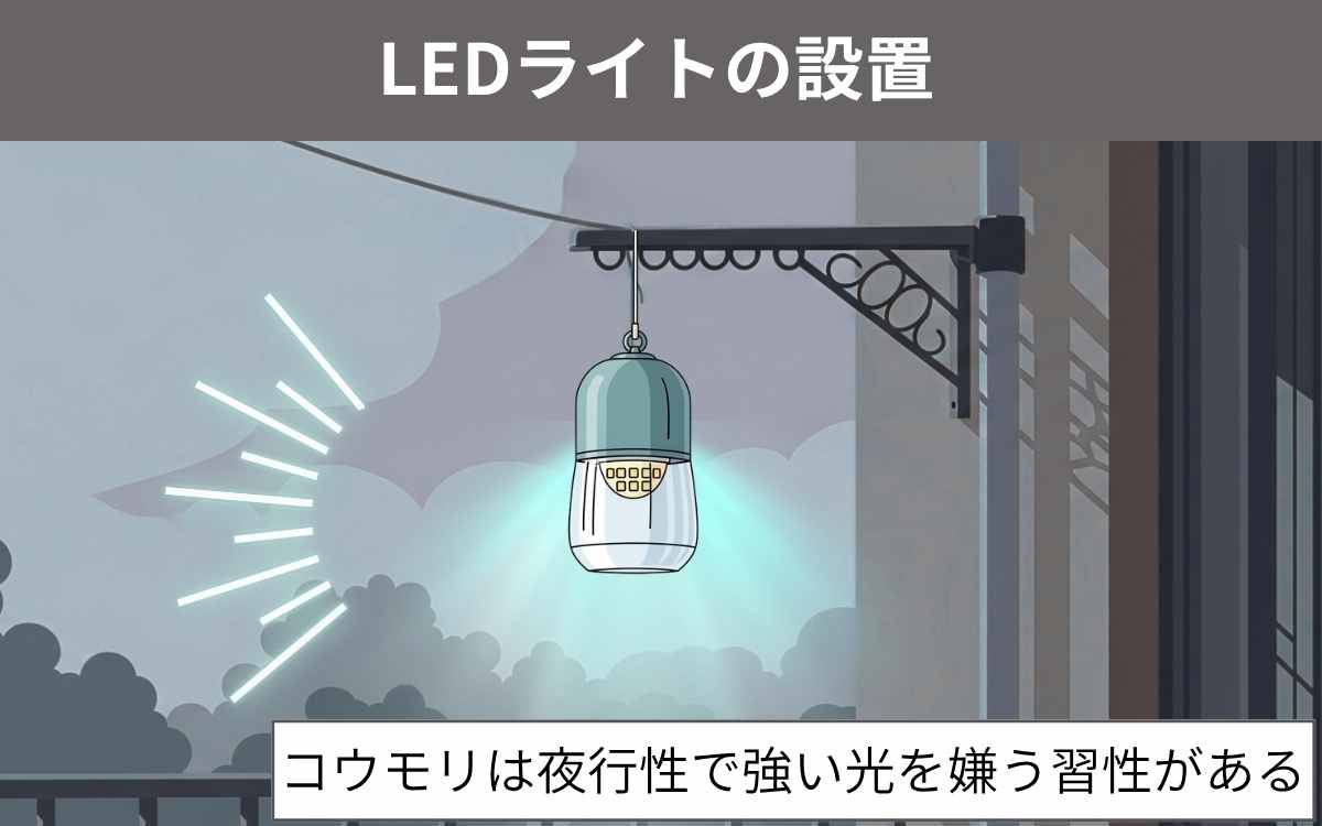 LEDライトを設置する