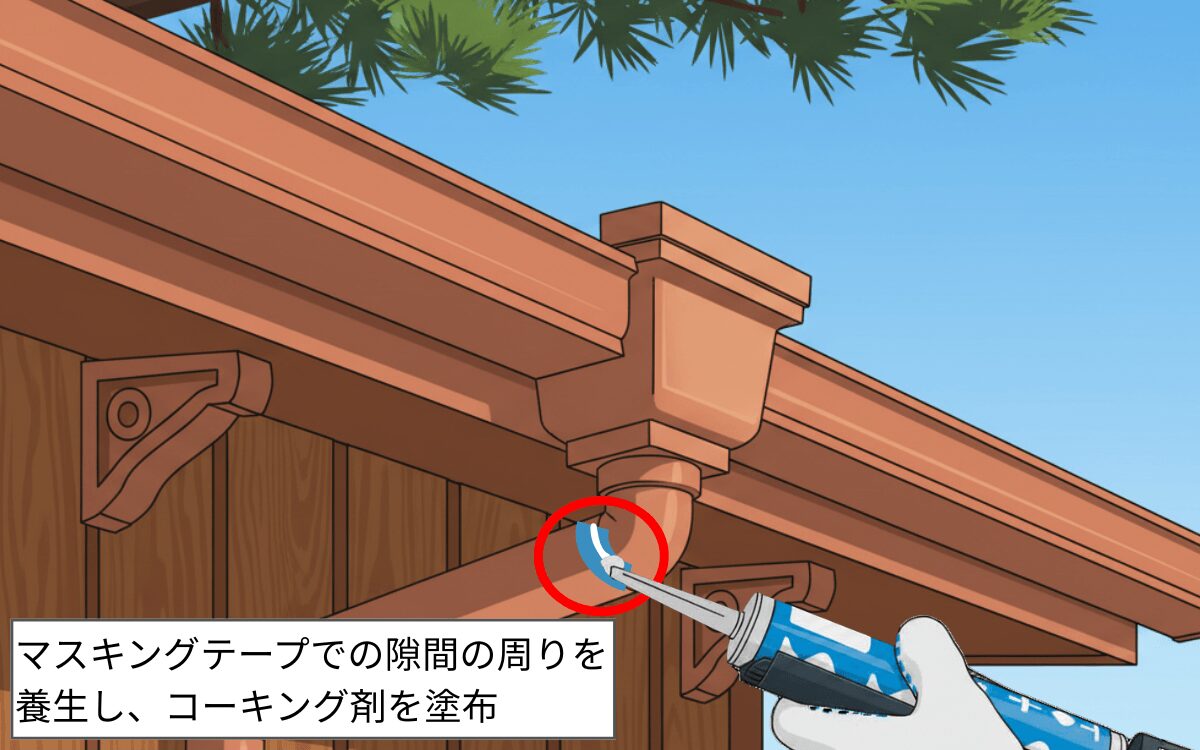 【封鎖方法⑤】雨どいのつなぎ目