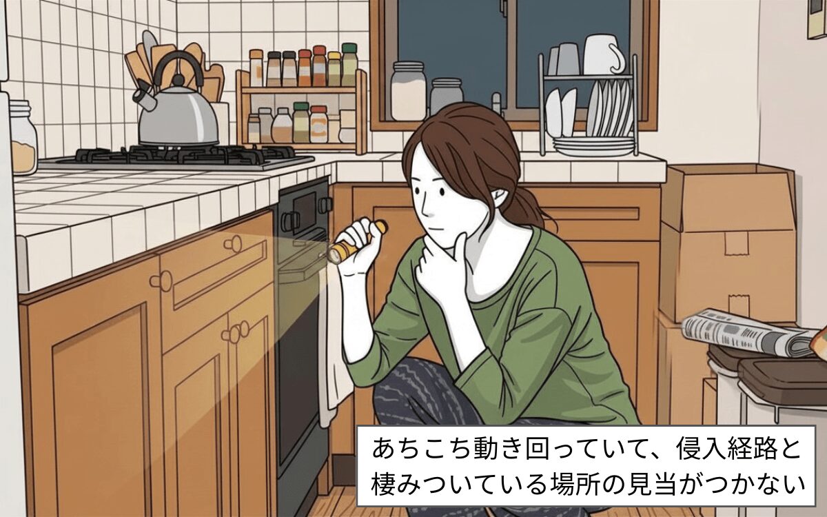 どこから出入りしていてどこに棲みついているかわからない