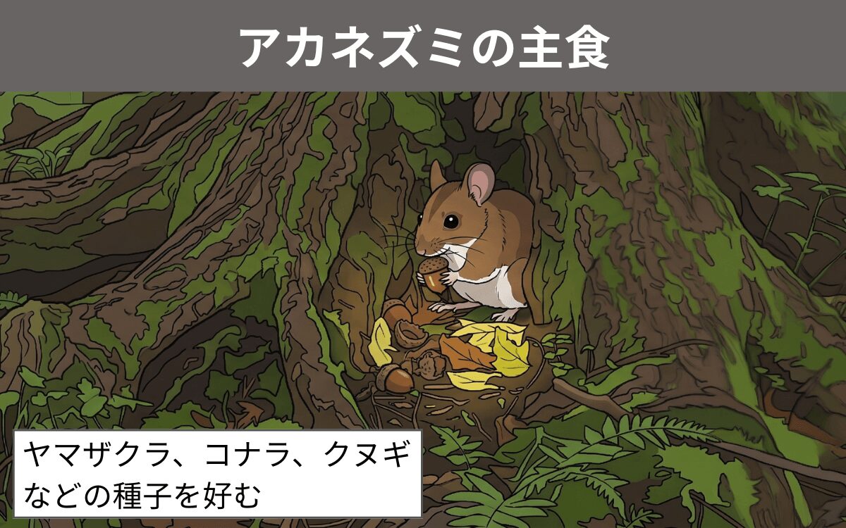 アカネズミの主食